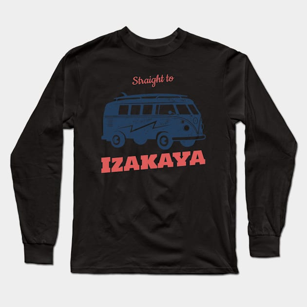 Funny Japanese Restaurant Izakaya Design Long Sleeve T-Shirt by New East 